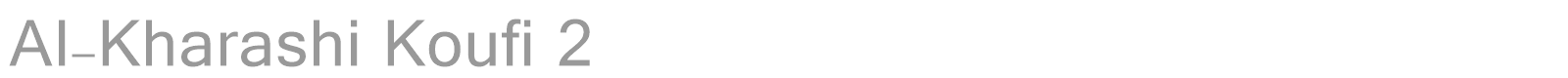 Al-Kharashi Koufi 2 font preview